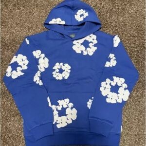 Denim tears Blue and White hoodie
